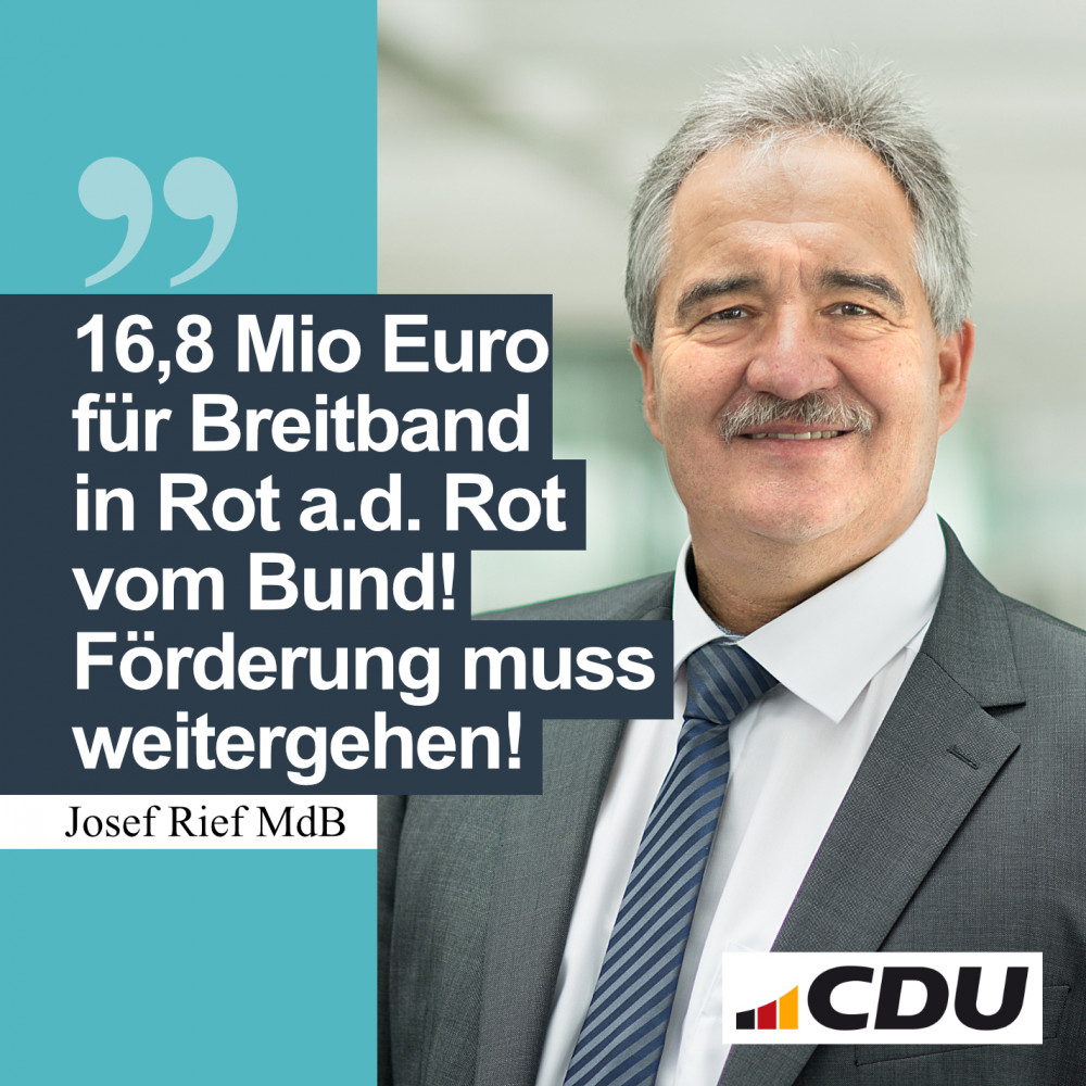 Jonathan Rief Rot an der Rot: 16,8 Mio. Euro Bundeszuschuss für schnelles Internet ...